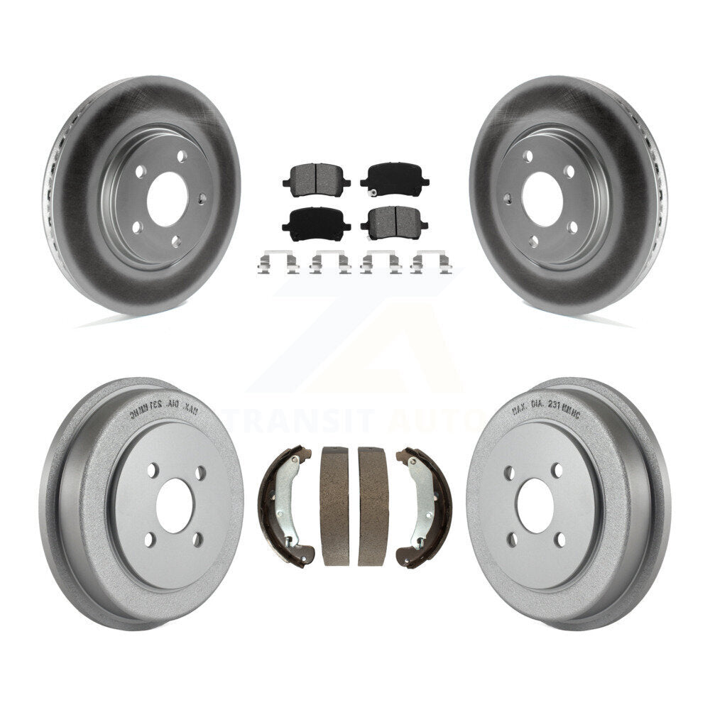 [Avant + Arrière] Kit de disque (revêtu) et plaquette (semi-métallique) de frein pour 2006 Pontiac Pursuit avec Brakes KGS-102231
