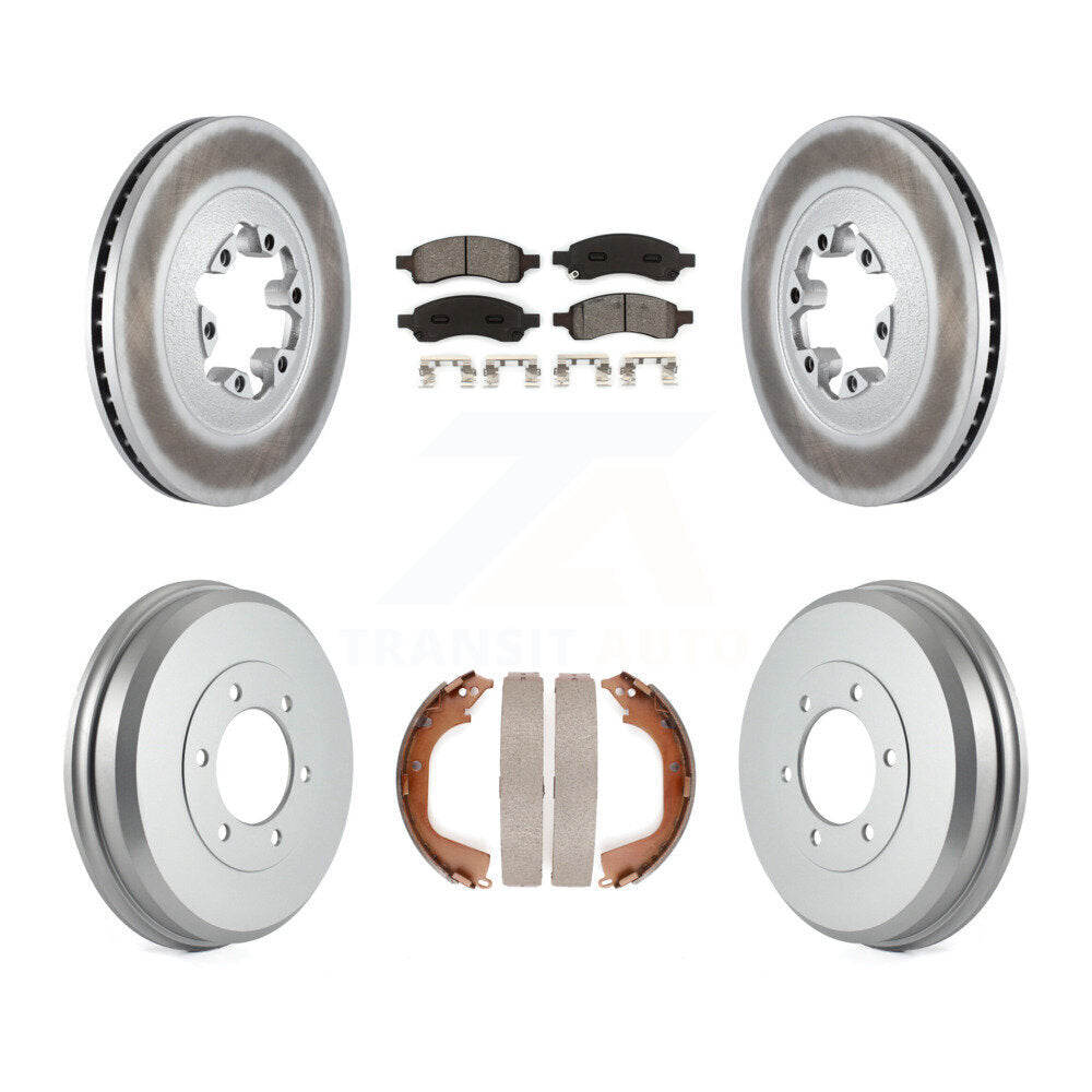 [Avant + Arrière] Kit de disque (revêtu) et plaquette (semi-métallique) de frein pour Chevrolet Colorado GMC Canyon KGS-102232