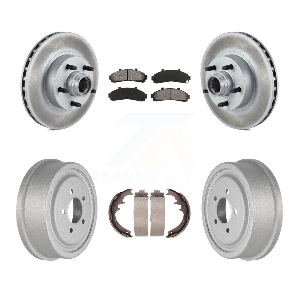 [Avant + Arrière] Kit de disque (revêtu) et plaquette (semi-métallique) de frein pour Ford Ranger avec 10" Diameter KGS-102235