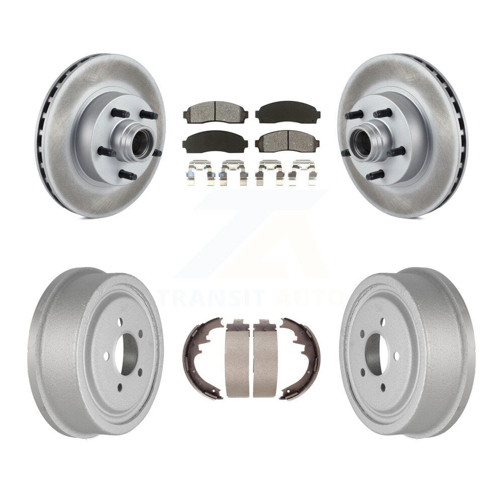 [Avant + Arrière] Kit de disque (revêtu) et plaquette (semi-métallique) de frein pour 2006-2009 Ford Ranger RWD avec 10" Diameter KGS-102236