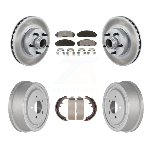 [Avant + Arrière] Kit de disque (revêtu) et plaquette (semi-métallique) de frein pour 2006-2009 Ford Ranger RWD avec 10" Diameter KGS-102236
