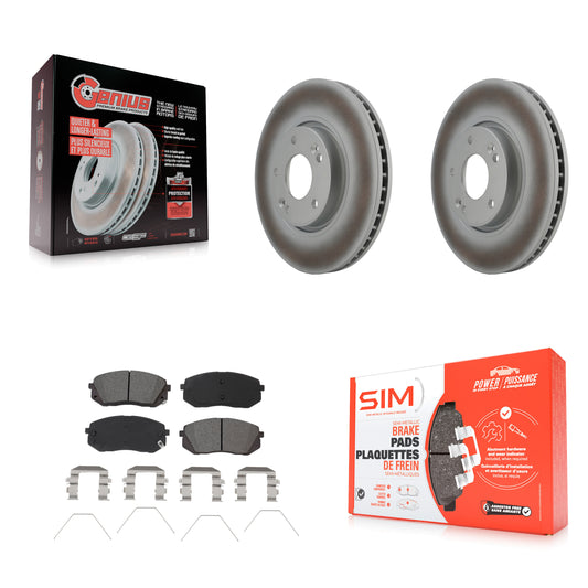[Avant] Kit de disque (revêtu) et plaquette (semi-métallique) de frein pour 2017-2019 Kia Soul EV KGS-102251