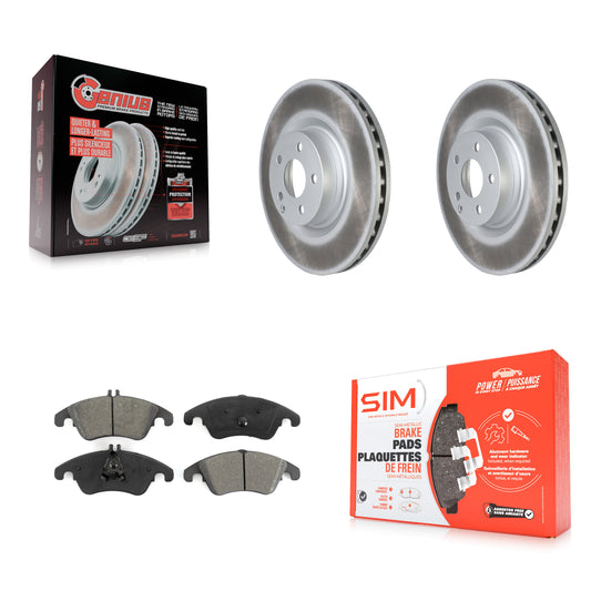 [Avant] Kit de disque (revêtu) et plaquette (semi-métallique) de frein pour Mercedes-Benz C250 E400 E550 KGS-102253
