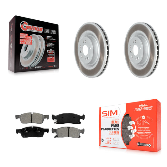 [Avant] Kit de disque (revêtu) et plaquette (semi-métallique) de frein pour Mercedes-Benz GLS450 GL450 GL350 ML400 GLE400 KGS-102254