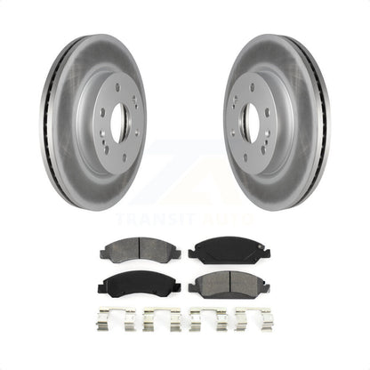 [Avant] Kit de disque (revêtu) et plaquette (semi-métallique) de frein pour 2019 Chevrolet Silverado 1500 LD avec 4 Piston Caliper KGS-102259 par Transit Auto