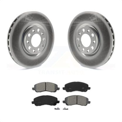 [Avant] Kit de disque (revêtu) et plaquette (semi-métallique) de frein pour 2017 Jeep Compass avec 305mm Diameter Rotor KGS-102262 par Transit Auto