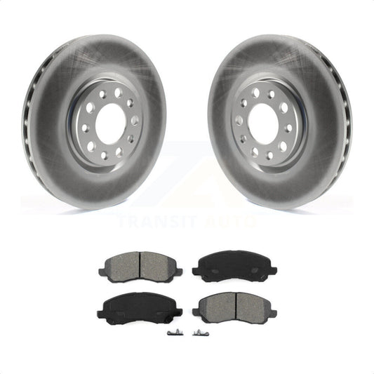[Avant] Kit de disque (revêtu) et plaquette (semi-métallique) de frein pour 2017 Jeep Compass avec 305mm Diameter Rotor KGS-102262 par Transit Auto