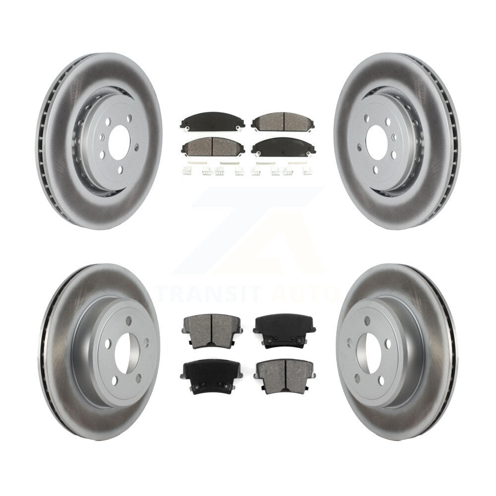 [Avant + Arrière] Kit de disque (revêtu) et plaquette (semi-métallique) de frein pour Dodge Charger avec 355mm Diameter Rotor KGS-102266