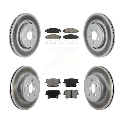 [Avant + Arrière] Kit de disque (revêtu) et plaquette (semi-métallique) de frein pour Dodge Charger avec 355mm Diameter Rotor KGS-102266