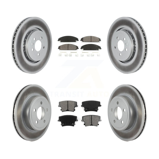 [Avant + Arrière] Kit de disque (revêtu) et plaquette (semi-métallique) de frein pour Dodge Charger avec 355mm Diameter Rotor KGS-102266