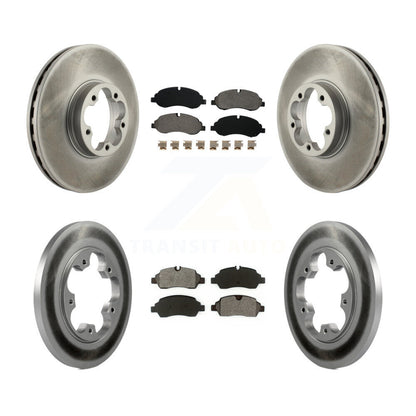[Avant + Arrière] Kit de disque (revêtu) et plaquette (semi-métallique) de frein pour 2016 Ford Transit-350 HD avec 5 Lug Wheels KGS-102268