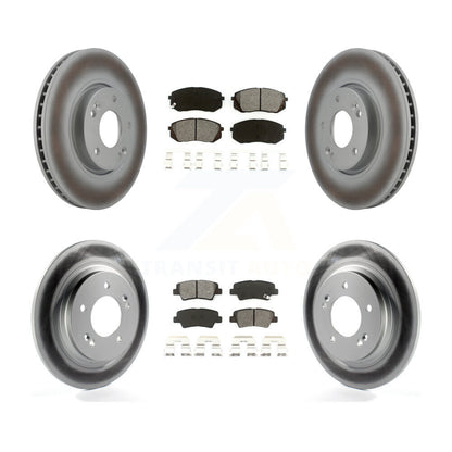 [Avant + Arrière] Kit de disque (revêtu) et plaquette (semi-métallique) de frein pour Kia Soul EV KGS-102274