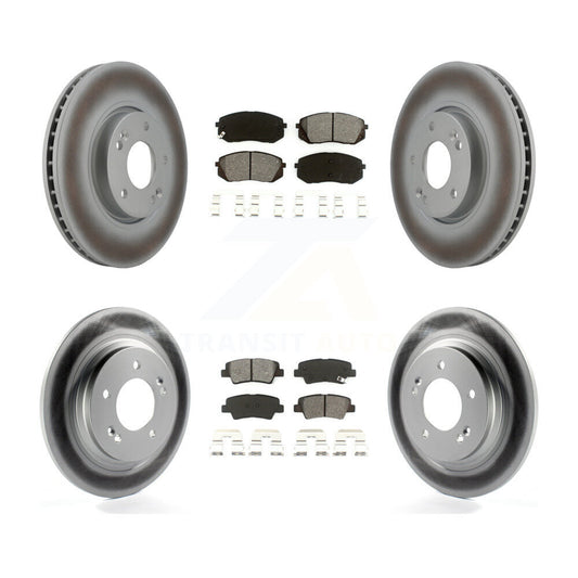 [Avant + Arrière] Kit de disque (revêtu) et plaquette (semi-métallique) de frein pour Kia Soul EV KGS-102274
