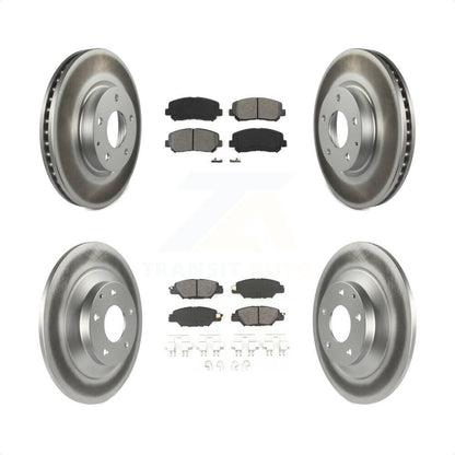 [Avant + Arrière] Kit de disque (revêtu) et plaquette (semi-métallique) de frein pour 2015 Mazda CX-5 avec Electric Parking KGS-102276 par Transit Auto