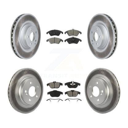 [Avant + Arrière] Kit de disque (revêtu) et plaquette (semi-métallique) de frein pour 2010-2011 Mercedes-Benz E550 Coupe avec 300mm Diameter Rotor KGS-102278