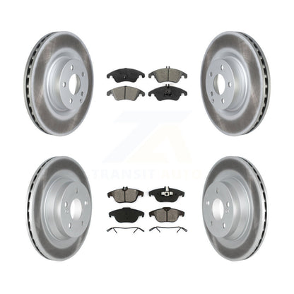 [Avant + Arrière] Kit de disque (revêtu) et plaquette (semi-métallique) de frein pour 2010-2011 Mercedes-Benz E550 Coupe avec 320mm Diameter Rotor KGS-102280