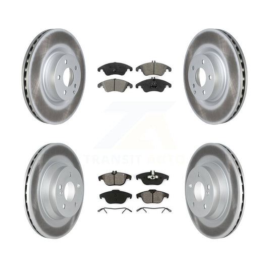 [Avant + Arrière] Kit de disque (revêtu) et plaquette (semi-métallique) de frein pour 2010-2011 Mercedes-Benz E550 Coupe avec 320mm Diameter Rotor KGS-102280