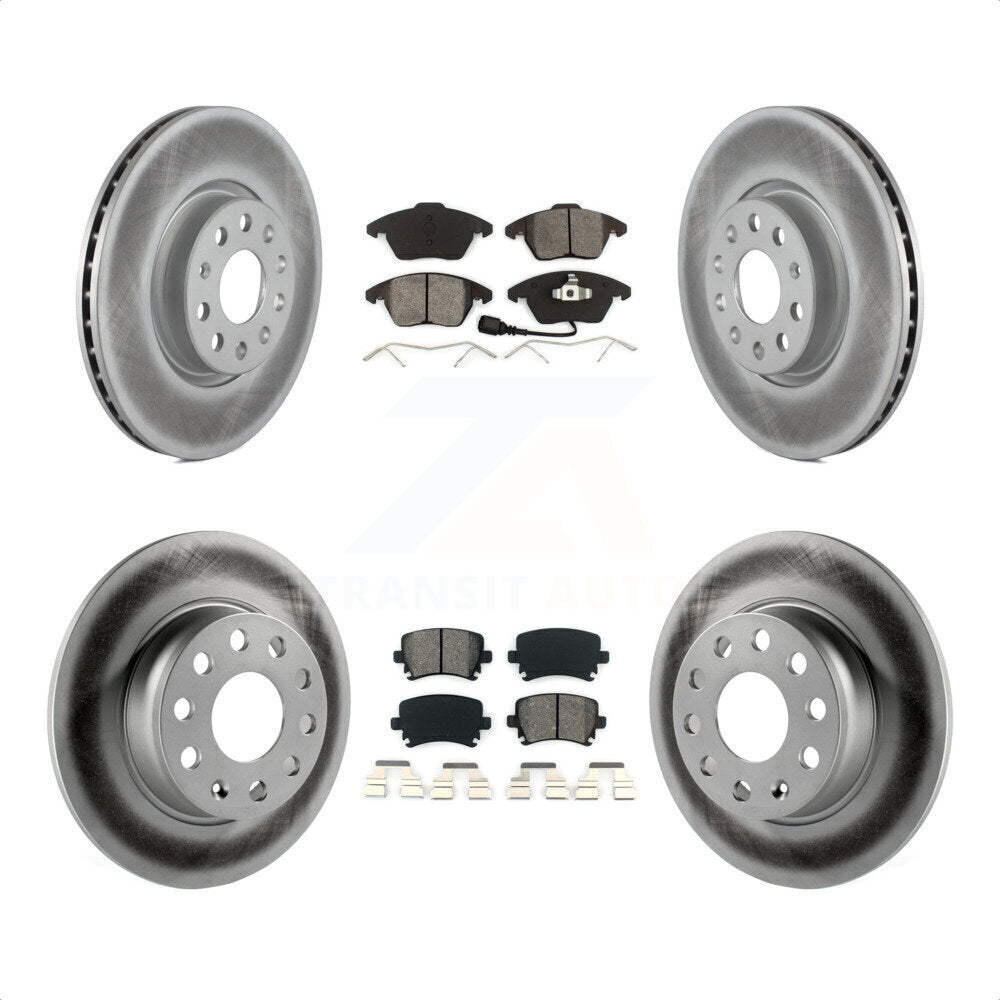[Avant + Arrière] Kit de disque (revêtu) et plaquette (semi-métallique) de frein pour 2011 Volkswagen GTI KGS-102284 par Transit Auto