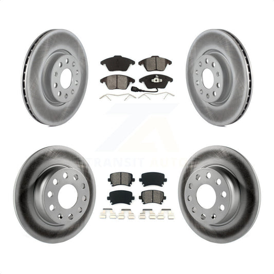 [Avant + Arrière] Kit de disque (revêtu) et plaquette (semi-métallique) de frein pour 2011 Volkswagen GTI KGS-102284 par Transit Auto