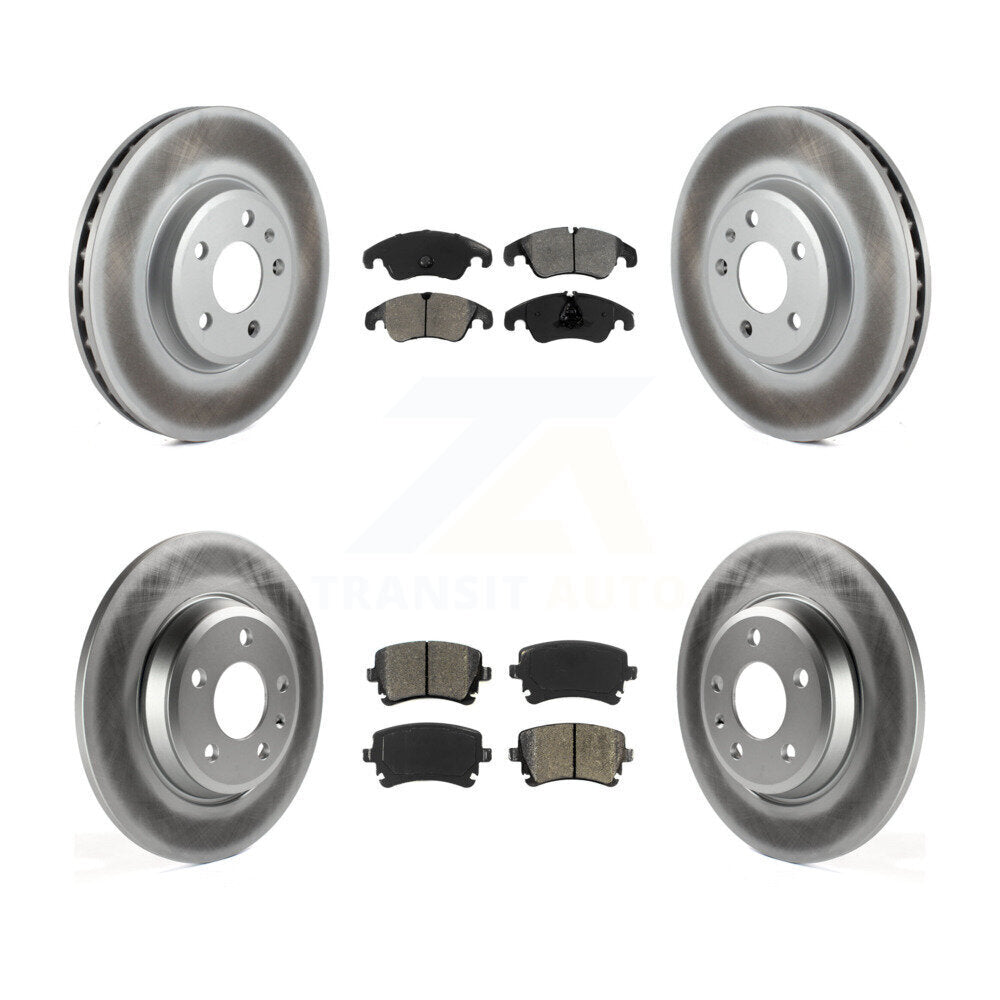 [Avant + Arrière] Kit de disque (revêtu) et plaquette (semi-métallique) de frein pour 2013 Audi A4 allroad KGS-102285