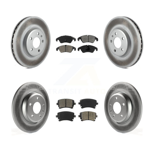 [Avant + Arrière] Kit de disque (revêtu) et plaquette (semi-métallique) de frein pour 2013 Audi A4 allroad KGS-102285