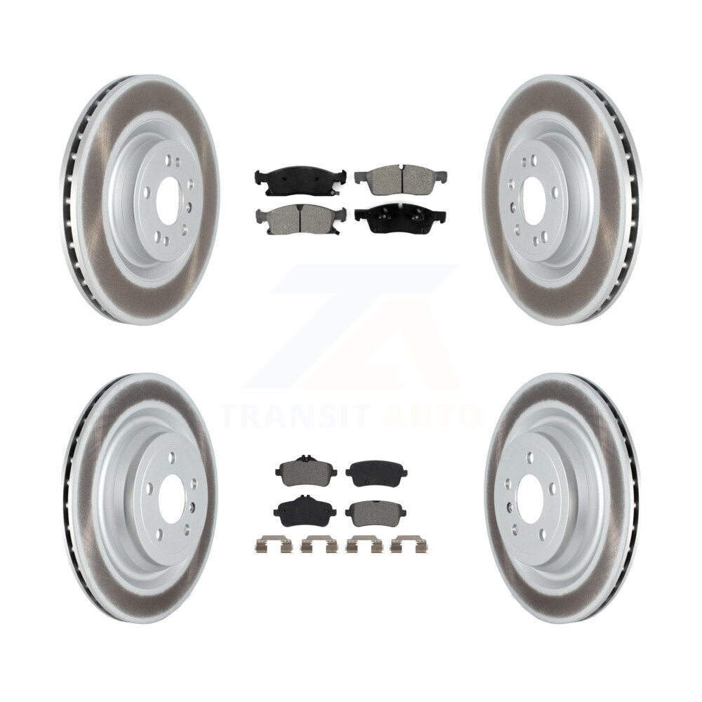 [Avant + Arrière] Kit de disque (revêtu) et plaquette (semi-métallique) de frein pour Mercedes-Benz GLS450 GL450 GL350 sans Sport Package KGS-102286