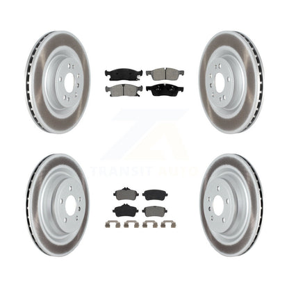 [Avant + Arrière] Kit de disque (revêtu) et plaquette (semi-métallique) de frein pour Mercedes-Benz GLS450 GL450 GL350 sans Sport Package KGS-102286