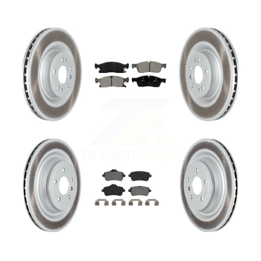 [Avant + Arrière] Kit de disque (revêtu) et plaquette (semi-métallique) de frein pour Mercedes-Benz GLS450 GL450 GL350 sans Sport Package KGS-102286