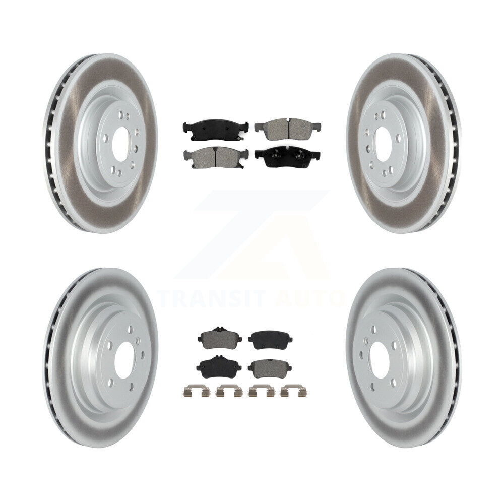 [Avant + Arrière] Kit de disque (revêtu) et plaquette (semi-métallique) de frein pour 2016-2017 Mercedes-Benz GLE400 sans Sport Package KGS-102288