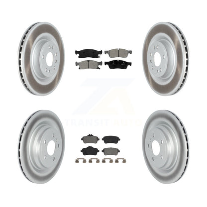 [Avant + Arrière] Kit de disque (revêtu) et plaquette (semi-métallique) de frein pour 2016-2017 Mercedes-Benz GLE400 sans Sport Package KGS-102288
