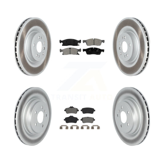 [Avant + Arrière] Kit de disque (revêtu) et plaquette (semi-métallique) de frein pour 2016-2017 Mercedes-Benz GLE400 sans Sport Package KGS-102288