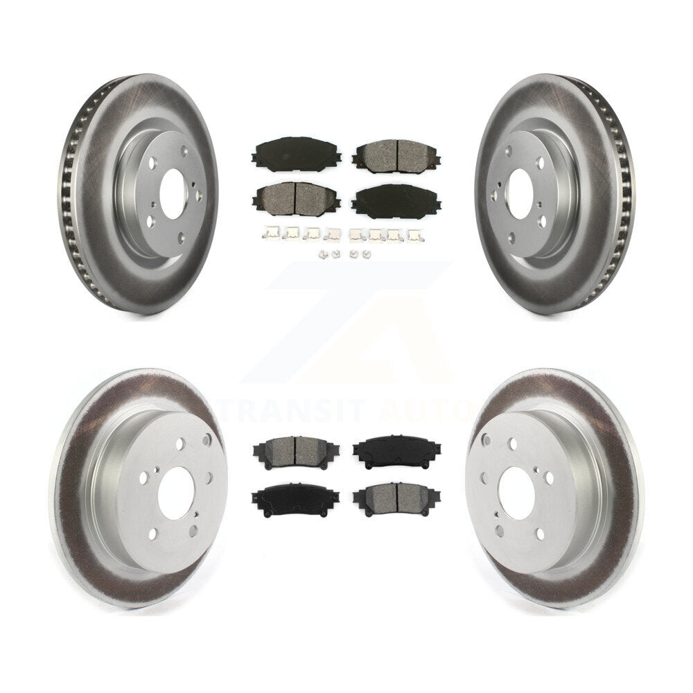 [Avant + Arrière] Kit de disque (revêtu) et plaquette (semi-métallique) de frein pour 2016-2020 Toyota Mirai KGS-102296