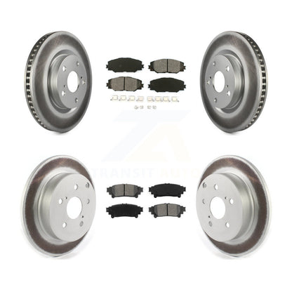 [Avant + Arrière] Kit de disque (revêtu) et plaquette (semi-métallique) de frein pour 2016-2020 Toyota Mirai KGS-102296