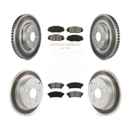 [Avant + Arrière] Kit de disque (revêtu) et plaquette (semi-métallique) de frein pour 2016-2020 Toyota Mirai KGS-102296