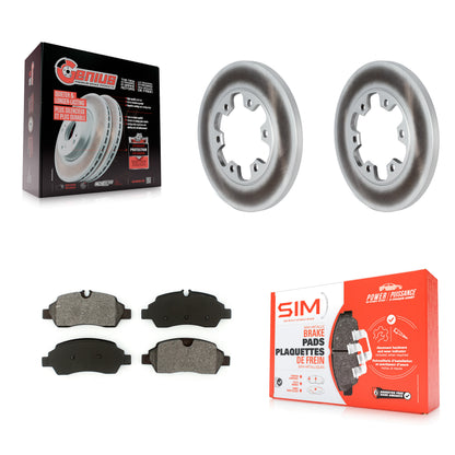 [Arrière] Kit de disque (revêtu) et plaquette (semi-métallique) de frein pour 2015-2019 Ford Transit-350 HD avec 6 Lug Wheels KGS-102306
