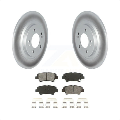 [Arrière] Kit de disque (revêtu) et plaquette (semi-métallique) de frein pour 2017 Kia Cadenza Limited Technology avec Electric Parking KGS-102307 par Transit Auto