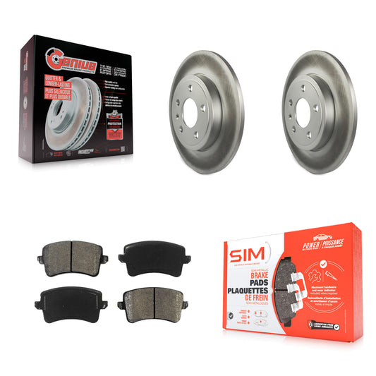 [Arrière] Kit de disque (revêtu) et plaquette (semi-métallique) de frein pour 2009 Audi A4 Quattro Sedan Wagon avec 288mm Diameter Rotor KGS-102311
