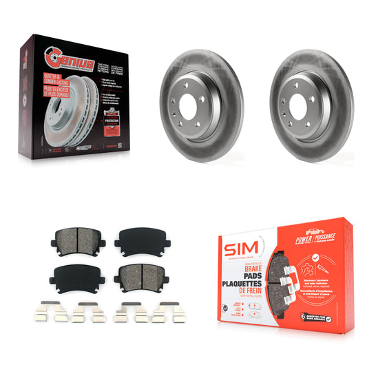 [Arrière] Kit de disque (revêtu) et plaquette (semi-métallique) de frein pour 2009 Audi A4 Quattro Convertible avec 300mm Diameter Rotor KGS-102312