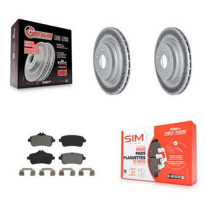 [Arrière] Kit de disque (revêtu) et plaquette (semi-métallique) de frein pour Mercedes-Benz ML350 GLE350 GLE43 AMG GLE400 GLE450 ML400 GLE300d ML550 GLE550e KGS-102314