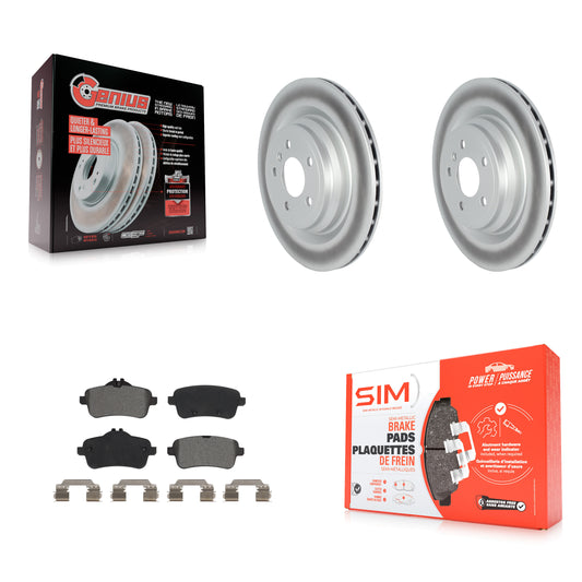 [Arrière] Kit de disque (revêtu) et plaquette (semi-métallique) de frein pour Mercedes-Benz ML350 GLE350 GLE43 AMG GLE400 GLE450 ML400 GLE300d ML550 GLE550e KGS-102315