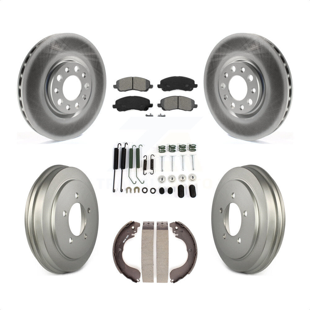 [Avant + Arrière] Kit de disque (revêtu) et plaquette (semi-métallique) de frein pour 2017 Jeep Compass rear brakes avec 305mm Diameter Rotor KGS-102321 par Transit Auto
