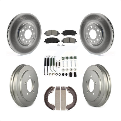 [Avant + Arrière] Kit de disque (revêtu) et plaquette (semi-métallique) de frein pour 2017 Jeep Compass rear brakes avec 305mm Diameter Rotor KGS-102321 par Transit Auto