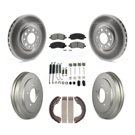 [Avant + Arrière] Kit de disque (revêtu) et plaquette (semi-métallique) de frein pour 2017 Jeep Compass rear brakes avec 305mm Diameter Rotor KGS-102321 par Transit Auto