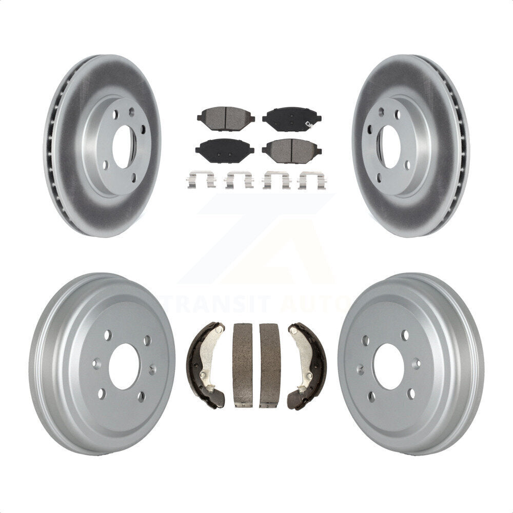 [Avant + Arrière] Kit de disque (revêtu) et plaquette (semi-métallique) de frein pour 2016-2021 Chevrolet Spark KGS-102322 par Transit Auto