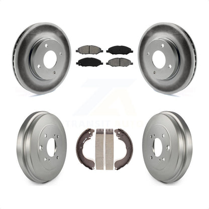 [Avant + Arrière] Kit de disque (revêtu) et plaquette (semi-métallique) de frein pour 2008 Nissan Versa 4-Wheel ABS KGS-102323 par Transit Auto