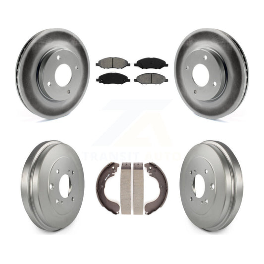 [Avant + Arrière] Kit de disque (revêtu) et plaquette (semi-métallique) de frein pour 2008 Nissan Versa 4-Wheel ABS KGS-102323