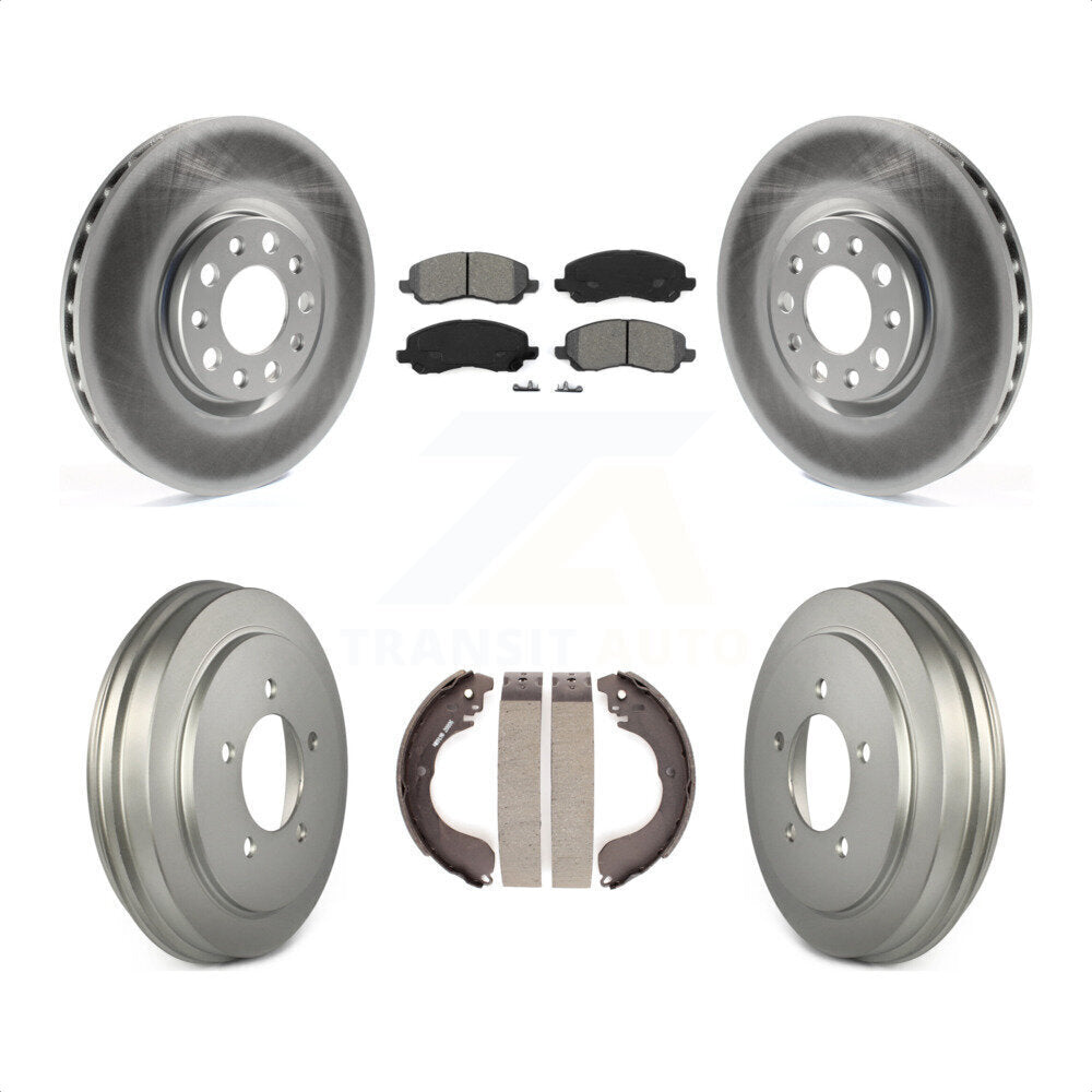 [Avant + Arrière] Kit de disque (revêtu) et plaquette (semi-métallique) de frein pour 2017 Jeep Compass avec 305mm Diameter Rotor KGS-102324 par Transit Auto