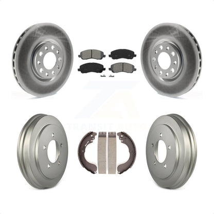[Avant + Arrière] Kit de disque (revêtu) et plaquette (semi-métallique) de frein pour 2017 Jeep Compass avec 305mm Diameter Rotor KGS-102324 par Transit Auto