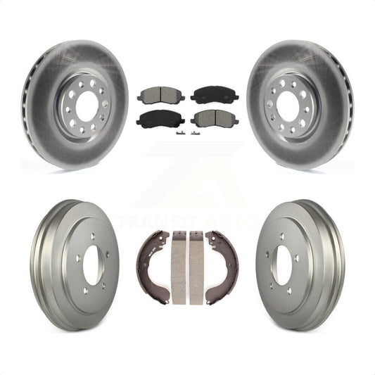 [Avant + Arrière] Kit de disque (revêtu) et plaquette (semi-métallique) de frein pour 2017 Jeep Compass avec 305mm Diameter Rotor KGS-102324 par Transit Auto