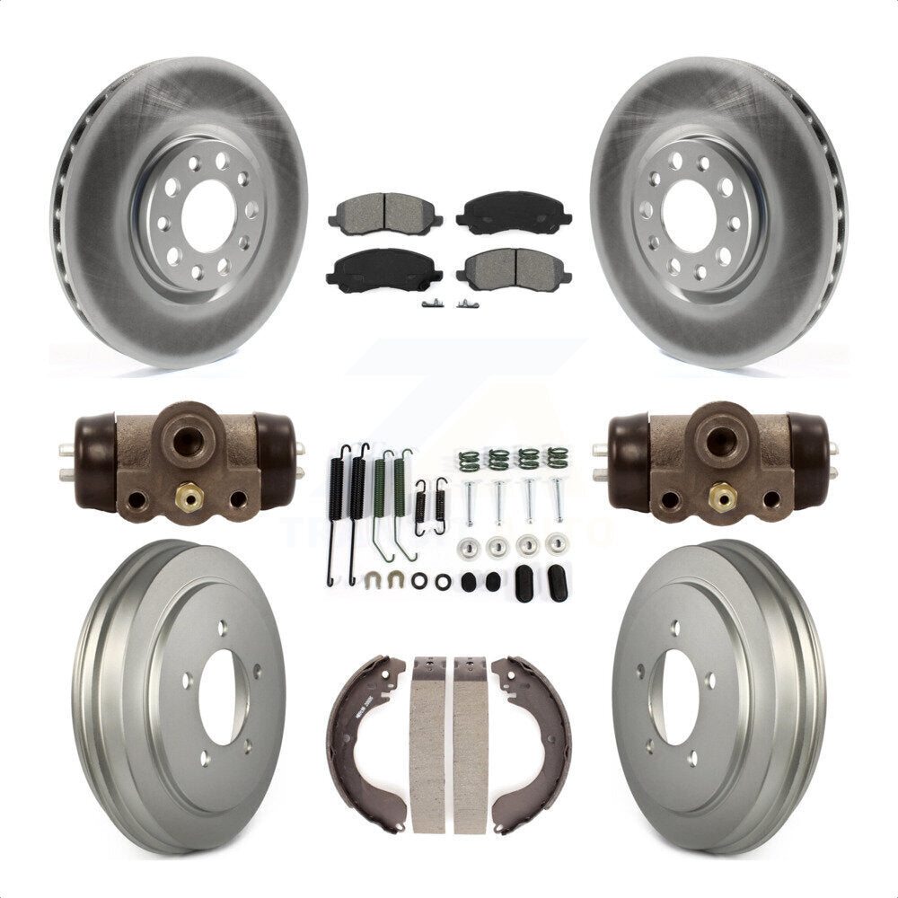 [Avant + Arrière] Kit de disque (revêtu) et plaquette (semi-métallique) de frein pour 2017 Jeep Compass rear brakes avec 305mm Diameter Rotor KGS-102325 par Transit Auto